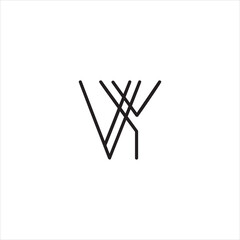 VY or YV monogram logo, VY letter logo