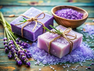 Lavender Soap & Salt Handmade Bath Products: Relaxing Aromatherapy Spa Essentials