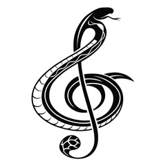 Obraz premium a-beautifully-curved-silhouette-of-a-snake-in-the-.eps