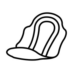 Sanitary napkin icon. Vector illustration.