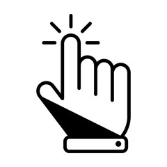 Obraz premium Computer mouse pointer cursor icon line. Clicking cursor, pointing hand clicking icon. Clicking cursor. Vector Illustration.