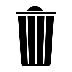 black trash can icon vector, eps 10.