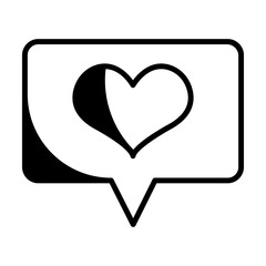 Notifications single icon. Social media Like icon. Vector illustration on white background. color editable