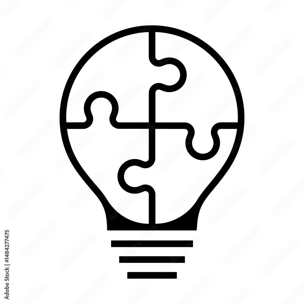 Aufkleber problem solving icon. business line icon style. vector illustration on white background