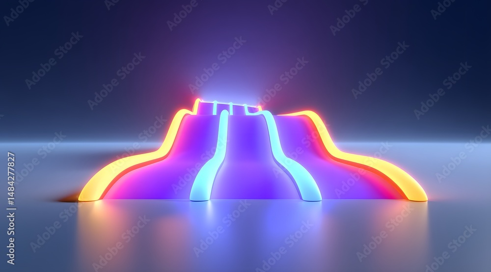 Poster dynamic fluid color gradient background, abstract kv main visual business ppt background