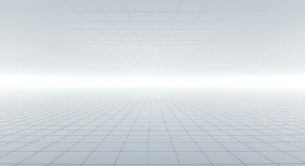 Gridded Plane: A Minimalist Perspective Art Piece