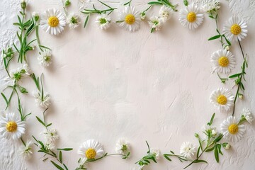 Elegant floral frame design on a light background.