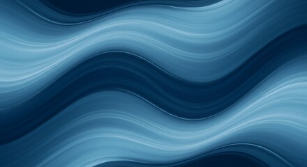 Serene Blue Wave Abstract: Fluid Strokes and Soothing Hues