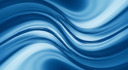 Serene Blue Wave Abstract: Fluid Swirls of Tranquil Hues