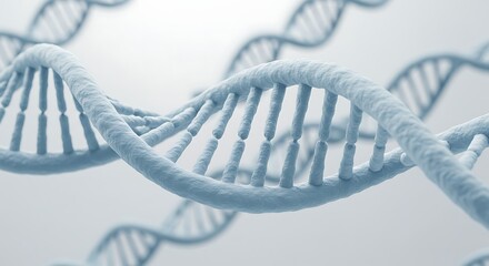 Serene Blue DNA Helix: A 3D Molecular Art Study