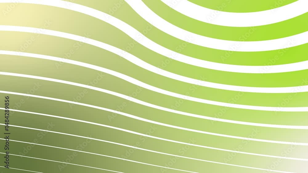 Aufkleber animation of ascending lines with a curve at the top with green and light yellow gradients