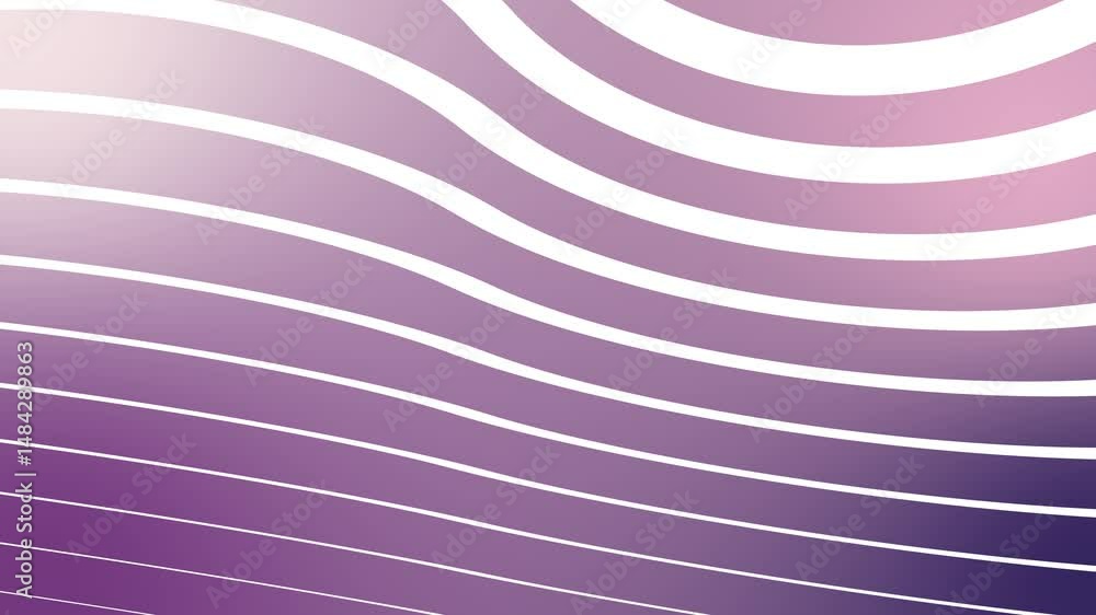 Aufkleber animation of ascending lines with a curve at the top with purple and white gradients