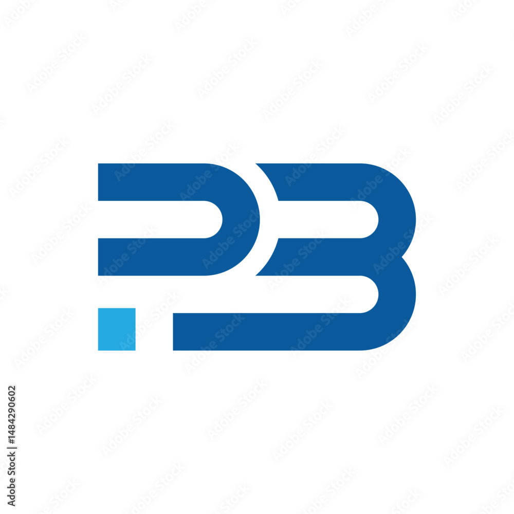Poster this is a simple flat logo design of an initial P3 that looks bold in black color on a white background