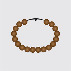 Brown Beaded Bracelet Illustration and Graphic art