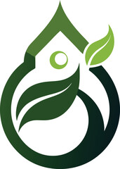 Stylish Organic Branding Logo with Letter B and House Design