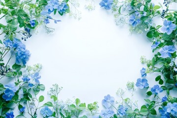 Delicate floral arrangement in a light blue hue.