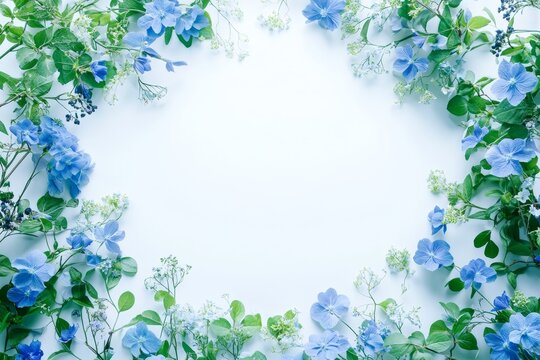 Delicate floral arrangement in a light blue hue.