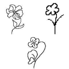 Simple Pixel Art Flowers