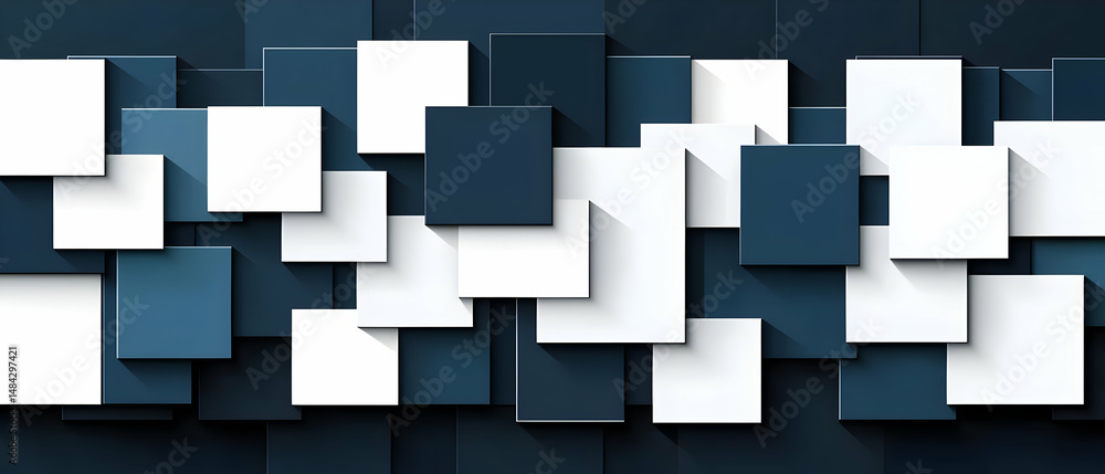 Aufkleber abstract geometric pattern design with squares