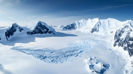 Fototapeta premium Glacier and Snow Mountain Natural Landscape High Definition