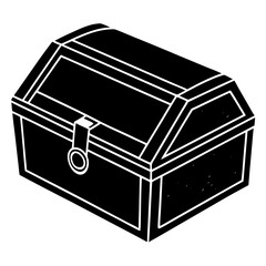 treasure chest isolated on white
