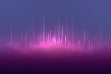 Abstract purple and pink digital soundwave art with light spikes on a gradient background.
