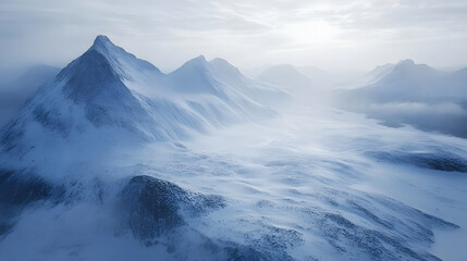 Fototapeta premium Glacier and Snow Mountain Natural Landscape High Definition