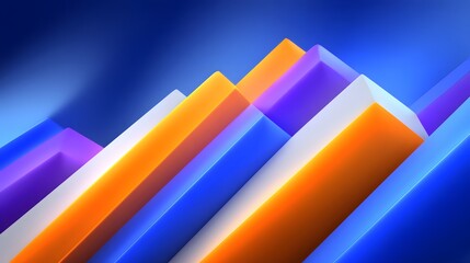 3D Abstract Colorful Cube Technology Background