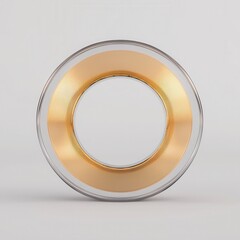 Elegant Circular Glass Plate with Gold Accent and Minimal Design