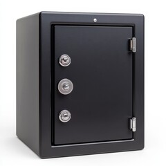 Black Metal Safe with Three Locks and Modern Design for Security