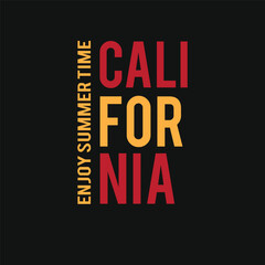 California typography t-shirt design