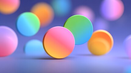Tech-Inspired Background with 3D Abstract Colorful Rings
