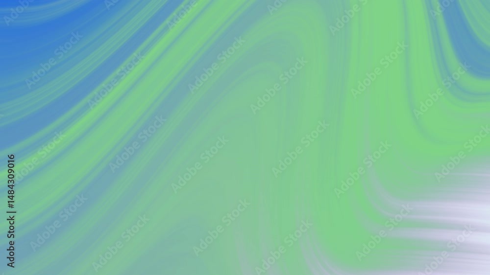 Aufkleber abstract video background with flowing blue and green gradient waves