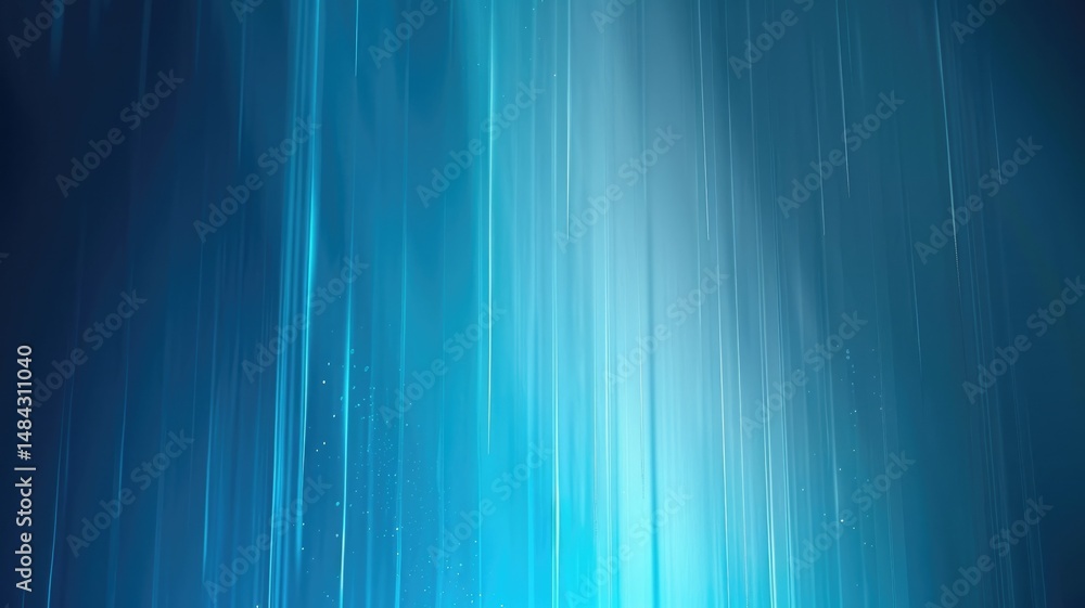 Poster abstract vertical blue light streaks. digital art for design and print. abstract image of blue gradi