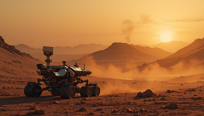 Martian Sunset: Robotic Exploration on the Red Planet