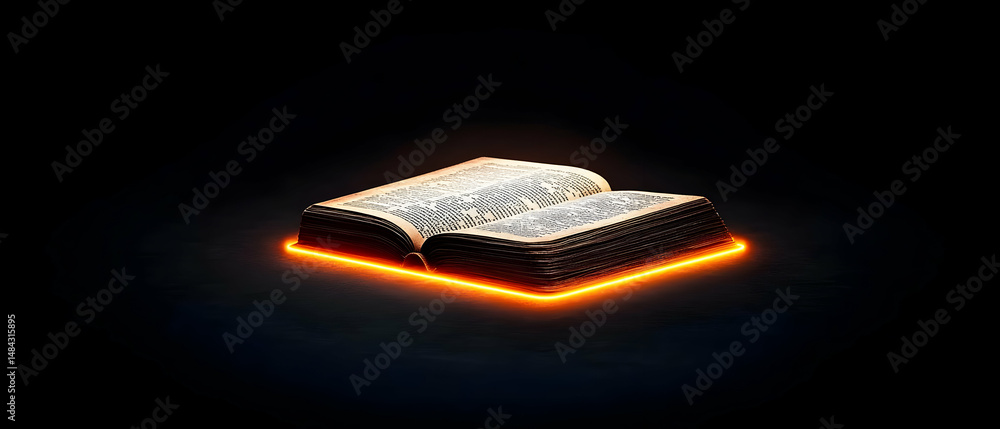 Poster illuminated pixelated slice of toast on dark background