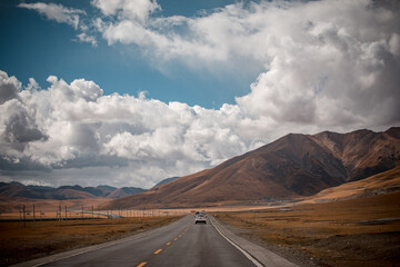 Qinghai-Tibet Highway in Tibet, China