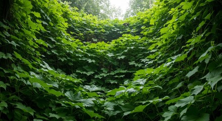 Lush Green Foliage Background