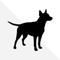 Domestic Dog Silhouette Graphic – Clean Background