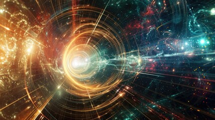 Obraz premium A cube with a galaxy inside on a starry background. Digital artwork of starry cube surrounded with space and glowing star. Cosmic and surreal concept. Fantasy universe and nebula design. AIG53.