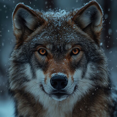 Obraz premium Wolf in the snow.