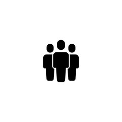 People Icon. Simple solid style. Person, group, crowd, member, pictogram, staff, silhouette, teamwork, organization concept. Vector illustration isolated
