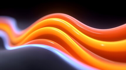 Obraz premium 3D Abstract Colorful Curved Tech Background