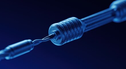 Futuristic nano-circuitry element representing high technology interconnection concepts