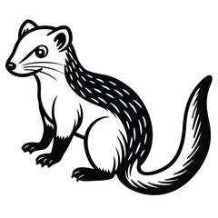 Mongoose vector illustration white background