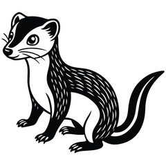 Mongoose vector illustration white background