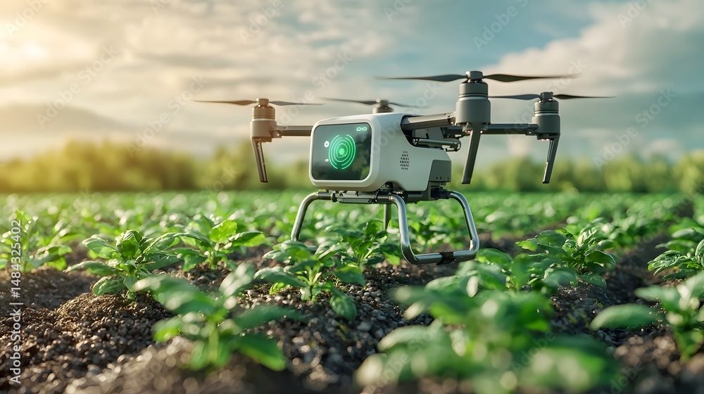 Poster innovative smart farming with advanced holographic controls and real time iot enabled analytics