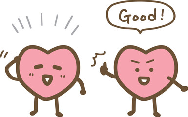 褒められて自己肯定感が上がるハートのキャラクター