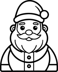 cartoon illustration Santa cartoon a hat