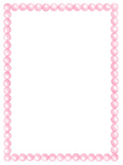 Pink Pearl Rectangle frame shape watercolor